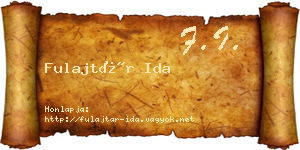 Fulajtár Ida névjegykártya