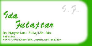ida fulajtar business card