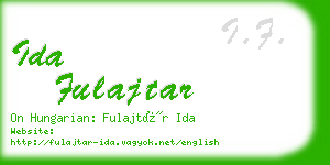 ida fulajtar business card